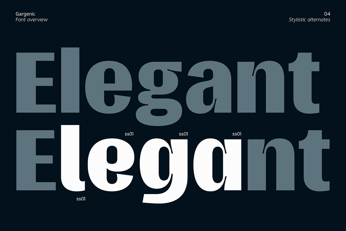 Gargenic, a Sans Serif Font by Zafara Studios (Photo 4 of 12)