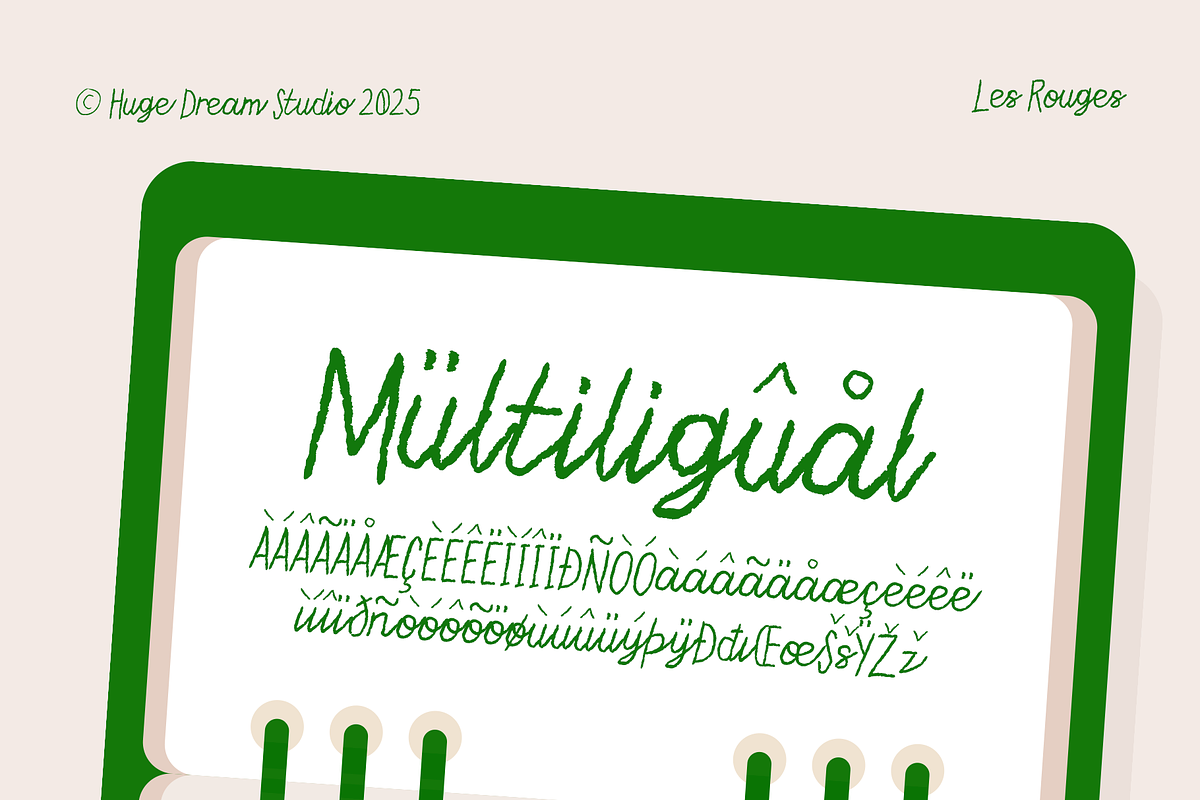 Les Rouges – Casual Script Font, a Font by Huge Dream Studio (Photo 6 of 10)