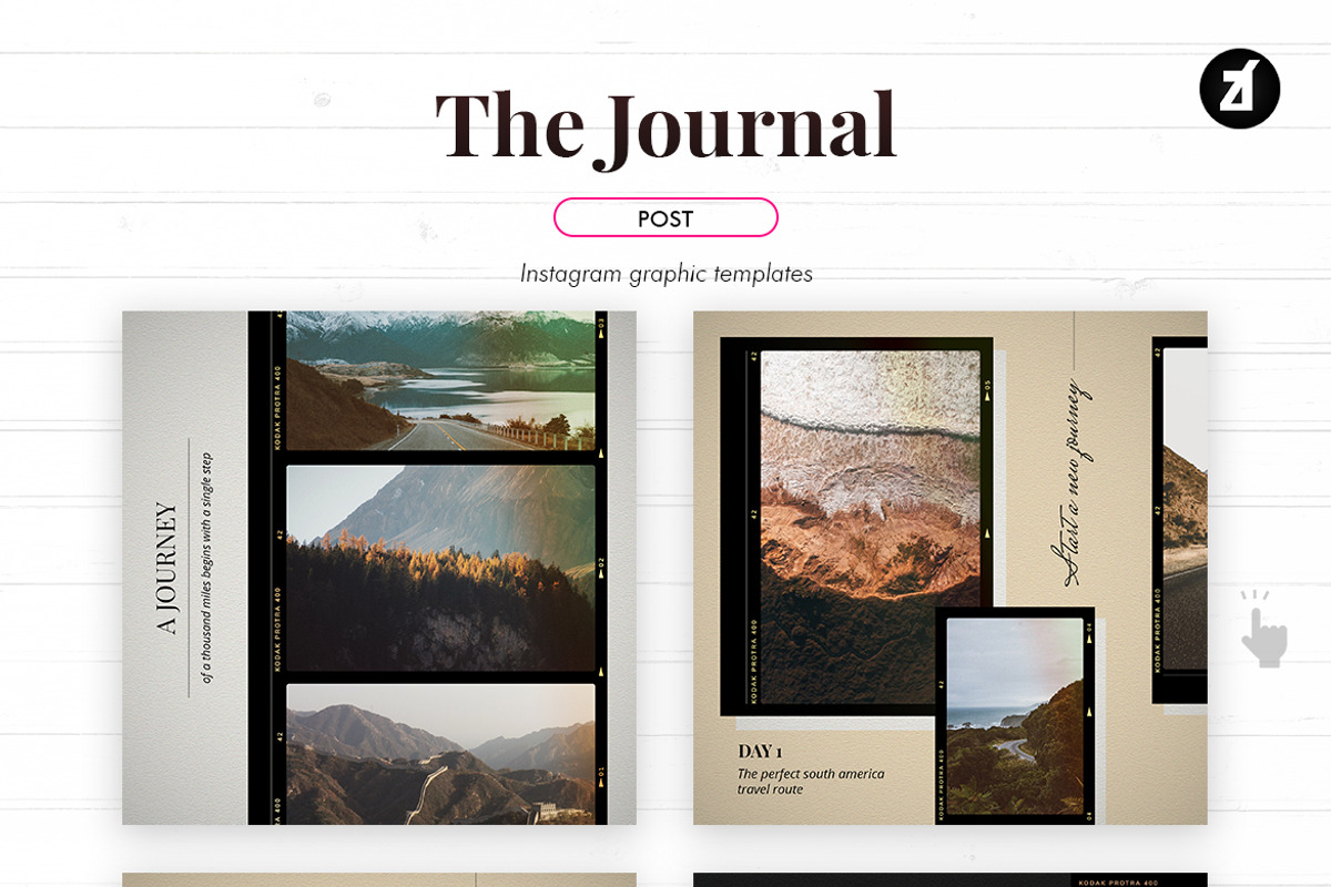 Journal social media templates, a Social Media Template by Chanut is industries (Photo 2 of 8)