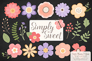 Wildflowers Vector Clipart, an Illustration by Amanda Ilkov (Thumbnail 2 of 4)