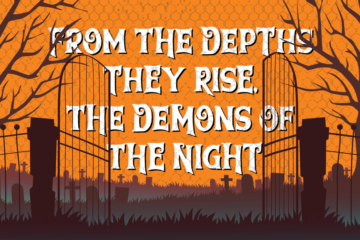 Demonic Hostel, a Font by Bayuktx (Photo 2 of 8)