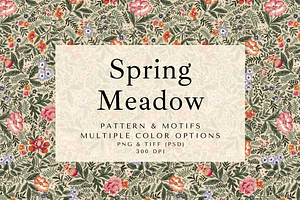 Spring Meadow, Pattern And Motifs!