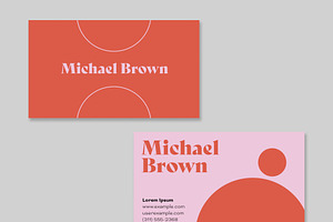 Red and Pink Business Card, a Business Card Template by wavebreak