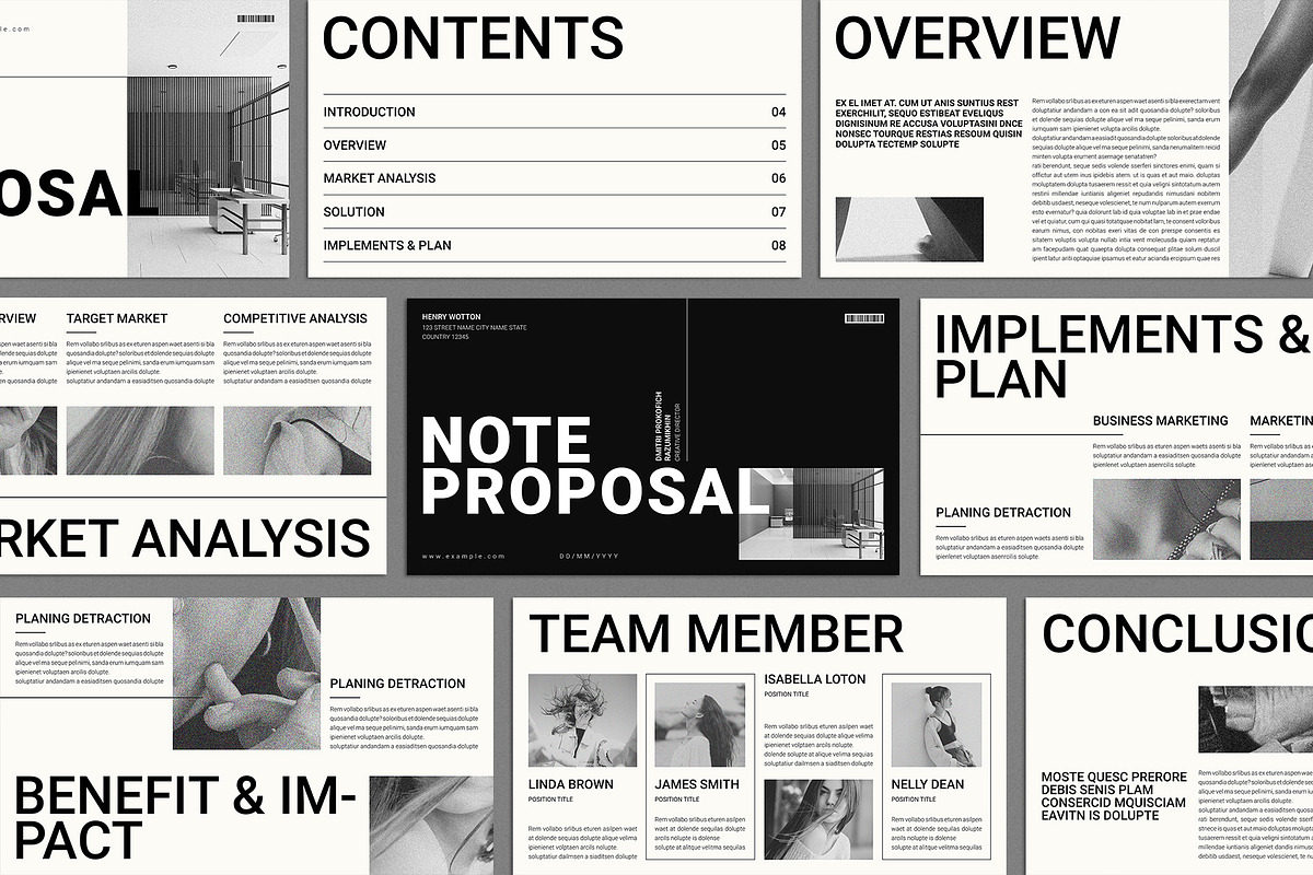 Minimal Business Proposal Template, a Presentation Template by E-Type (Photo 1 of 4)