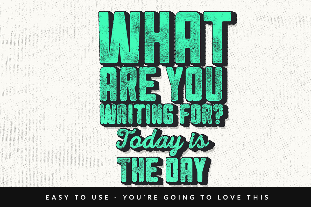 Lettering Styles Kit, a Layer Style Add-On by Creative Media Co (Photo 5 of 5)