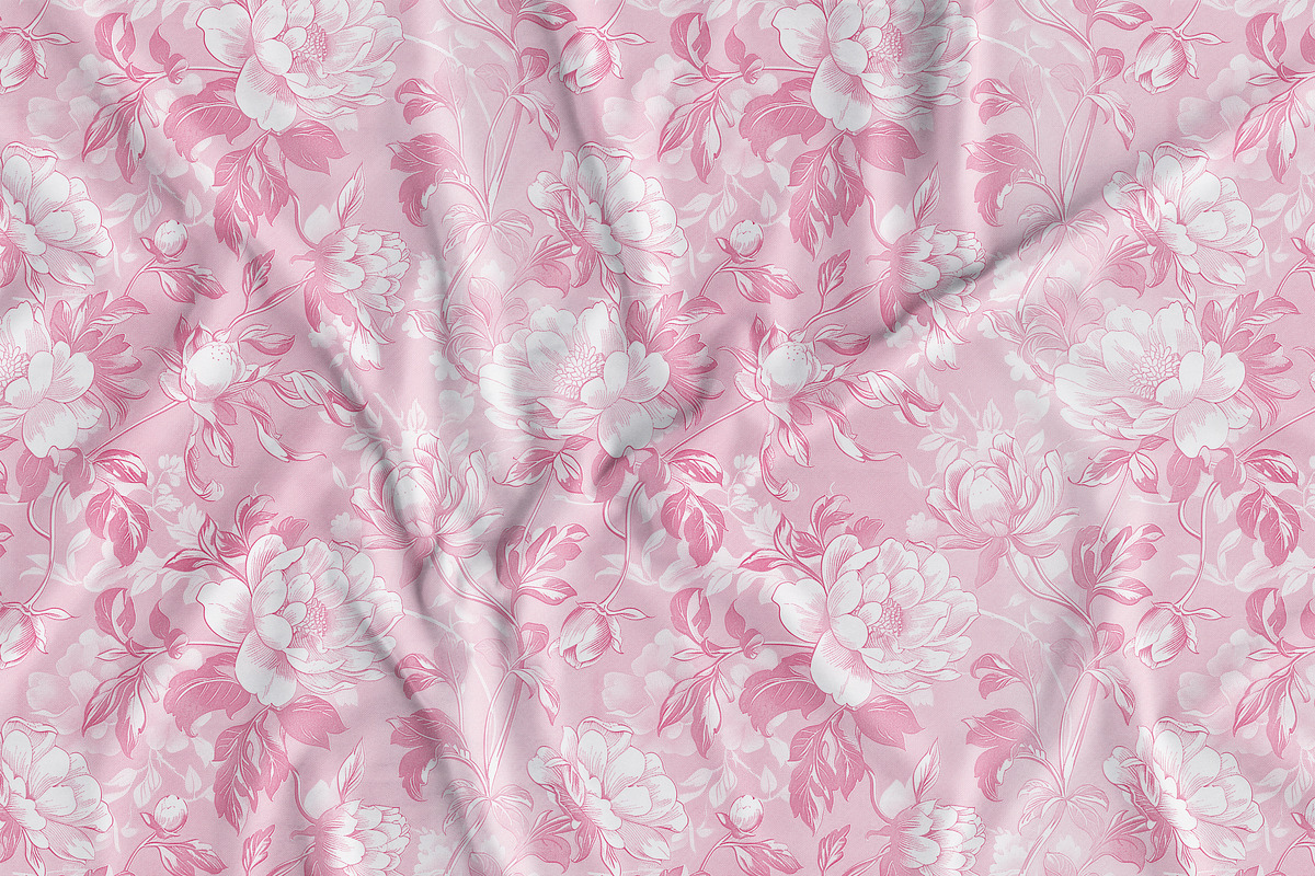 Pink Toile Print Design Patterns, a Pattern Graphic by Olya Creative (Photo 18 of 22)