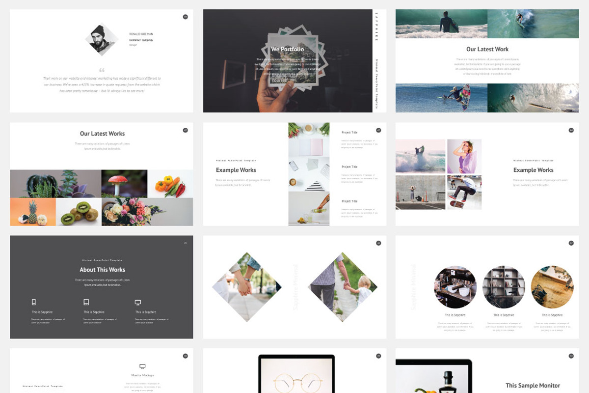 Saphhire Minimal PowerPoint, a Presentation Template by Graphicslide (Photo 5 of 7)