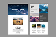 Website Page Layout, a Landing Page Template by tomsarraipodesign (Thumbnail 1 of 2)