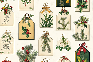 Holiday Gift Tag Pattern