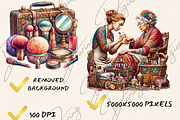 ESTHETICIAN BEAUTICIAN CLIPART PACK, a Person Illustration by Daring Digies (Thumbnail 5 of 6)