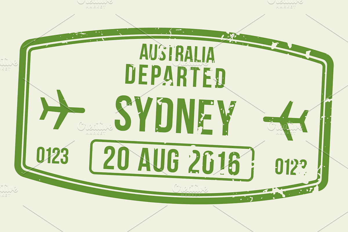 Passport Stamps & Travel Visa Signs, a Transportation Illustration by Kaushal Jangid (Photo 4 of 14)