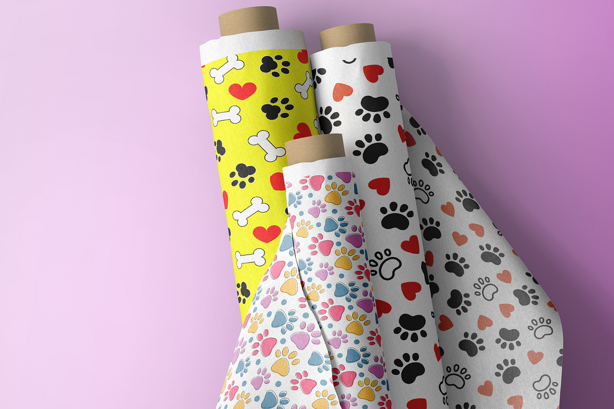 Dog paw seamless pattern, a Pattern Graphic by Digital Studio (Photo 6 of 6)
