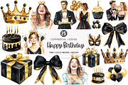 Happy Birthday Clipart PNG, an Illustration by SinaCreation (Thumbnail 1 of 5)
