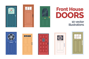 Front doors, home entrances set, an Object Illustration by Good Studio