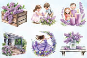 Lilac Spring Family Watercolor PNG, an Illustration by Craft Nest (Thumbnail 4 of 5)