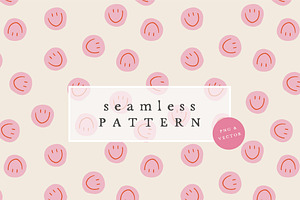 PEACH SMILE PATTERN / Seamless