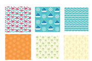 Beach Summer 10 Seamless Patterns, a Pattern Graphic by Yasmine Patterns (Thumbnail 3 of 8)
