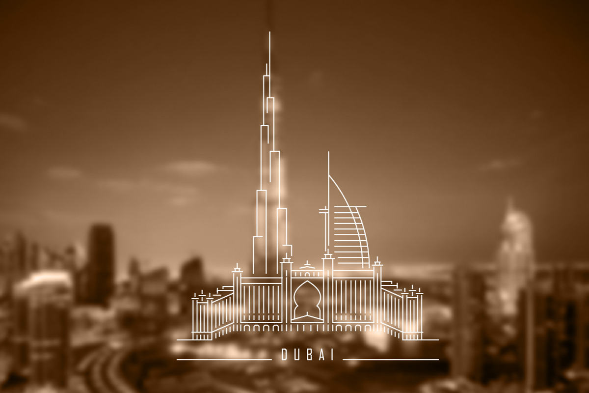Famous landmarks. Line style icons, an Illustration by popcic (Photo 4 of 5)