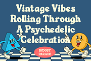 Boogsy Parade Retro Psychedelic Font, a Font by PutraCetol Studio (Thumbnail 3 of 5)
