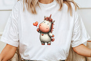 Whimsical Valentine Unicorn Clipart, an Illustration by CraftArtStudio (Thumbnail 5 of 6)