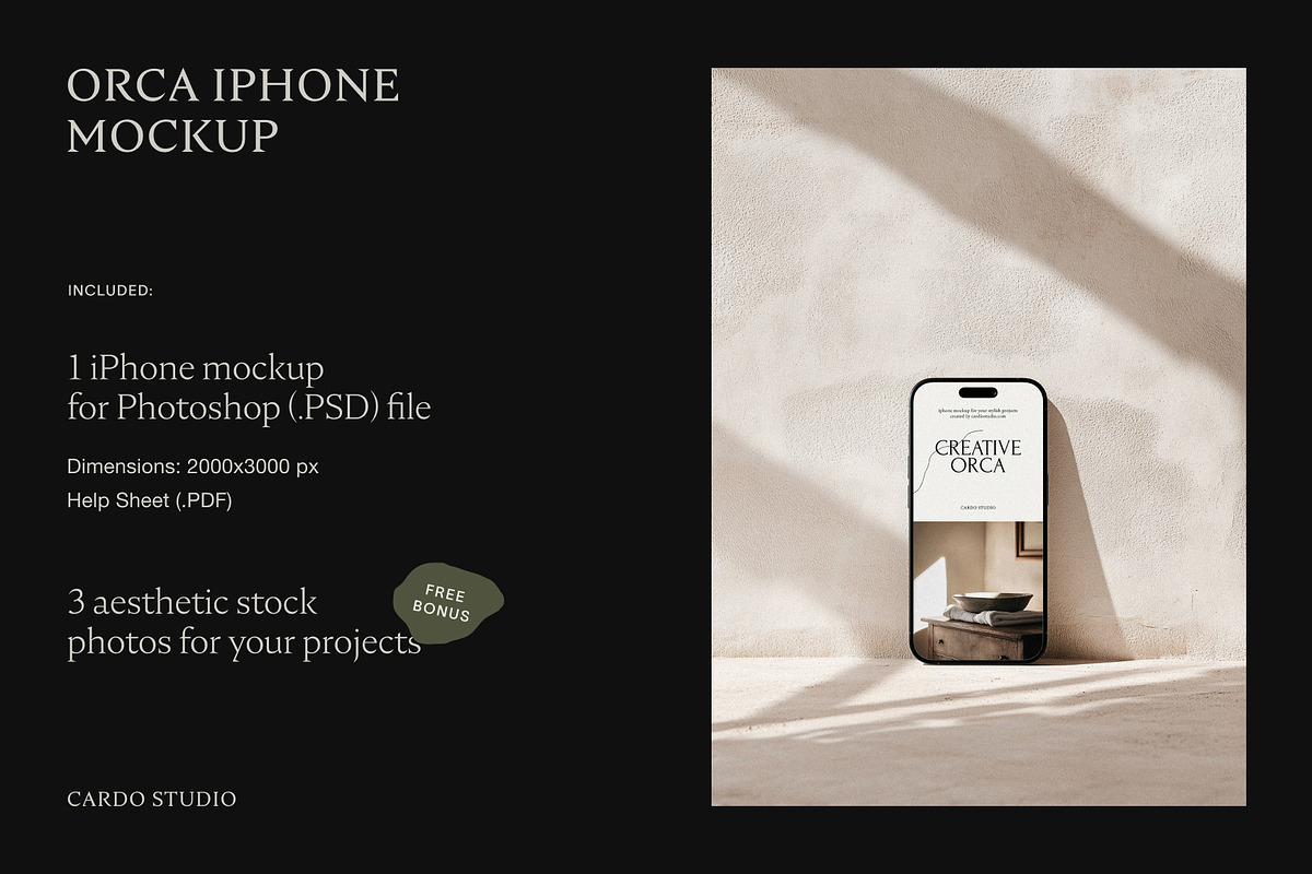 Minimalistic iPhone Mockup + Bonus, an iPhone Mockup by The Soft Voice (Photo 2 of 3)