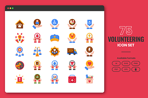 Volunteer Work Icons, a Solid Icon by Flat Icons