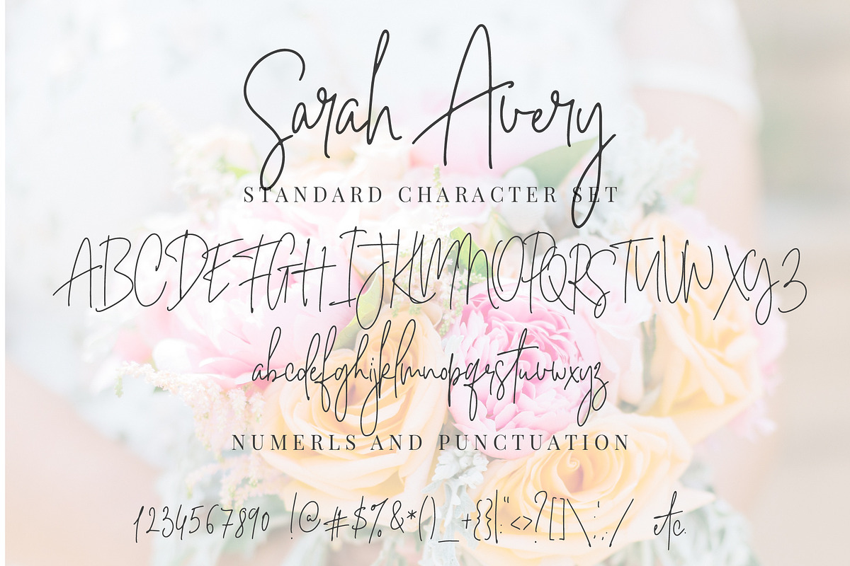 Sarah Avery -Modern Script, a Script Font by Renata Chizhikova (Photo 9 of 13)