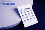 Typography | 32 Icons Set, an Outline Icon by Marina Silence (Thumbnail 15 of 16)