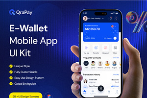 QraPay – E-Wallet Mobile App UI Kit, an UI Kit Template by DesignsLab