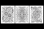 113 Flowers Zentangle Coloring Pages, a Decorative Illustration by Coco Bloom (Thumbnail 2 of 3)