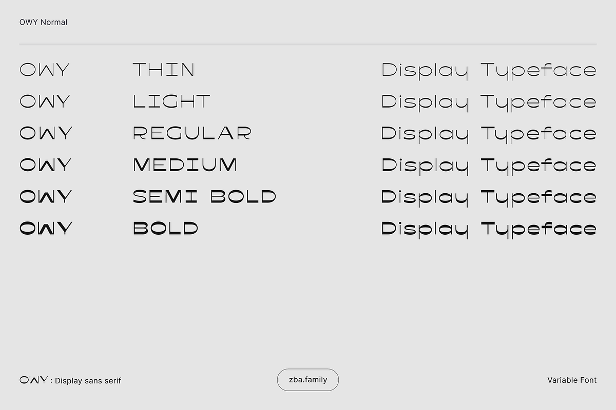 OWY Display font, a Sans Serif Font by ZIEBA (Photo 2 of 10)