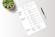 Professional Resume Template - CV, a Resume Template by Glücklich Studio (Thumbnail 4 of 5)