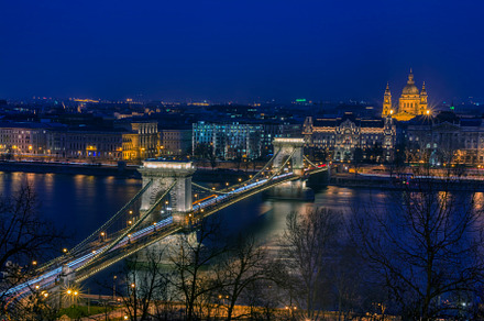 Panorama of Budapest, Hungary, with the Chain Bridge and the Parliament., an Architecture Photo by CreativePhotoSpain