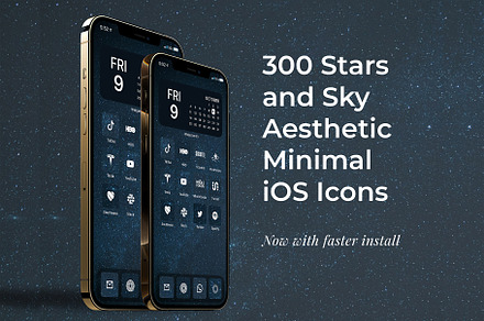 300 Stars & Night Sky iOS 14 Icons