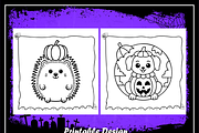 Adorable Cute Halloween Kids Color, an Animal Illustration by Printable Design Store (Thumbnail 6 of 9)