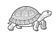 Turtle Line Art Illustration Bundle, an Illustration by Creativeshirt (Thumbnail 34 of 48)