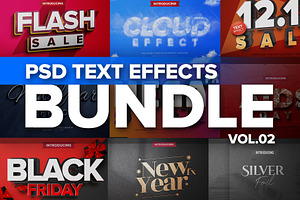 Photoshop 3D text effects BUNDLE 2