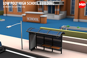 Low Poly High School Building, an Architecture 3D Model by multimedia4ds (Thumbnail 11 of 13)