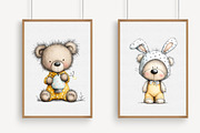 Whimsical Easter Teddy Bear Clipart, an Illustration by Libby Wishes (Thumbnail 3 of 7)