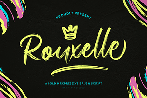 Rouxelle – A Bold & Expressive Brush, a Script Font by Creacy Studio