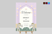 Indian Wedding Welcome Sign Template, a Flyer Template by BrandPacks (Thumbnail 1 of 6)