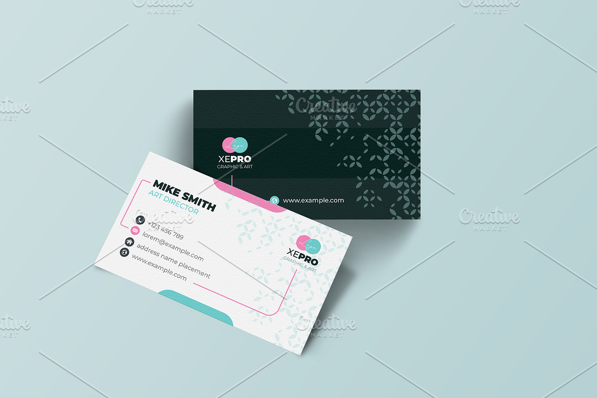 Clean Business Card Template, a Business Card Template by Cristal Pioneer (Photo 3 of 5)