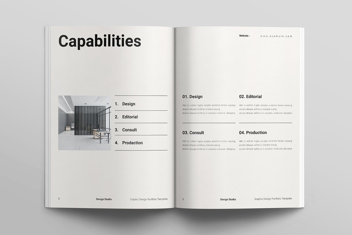 Graphic Design Portfolio Brochure, a Brochure Template by E-Type (Photo 4 of 8)
