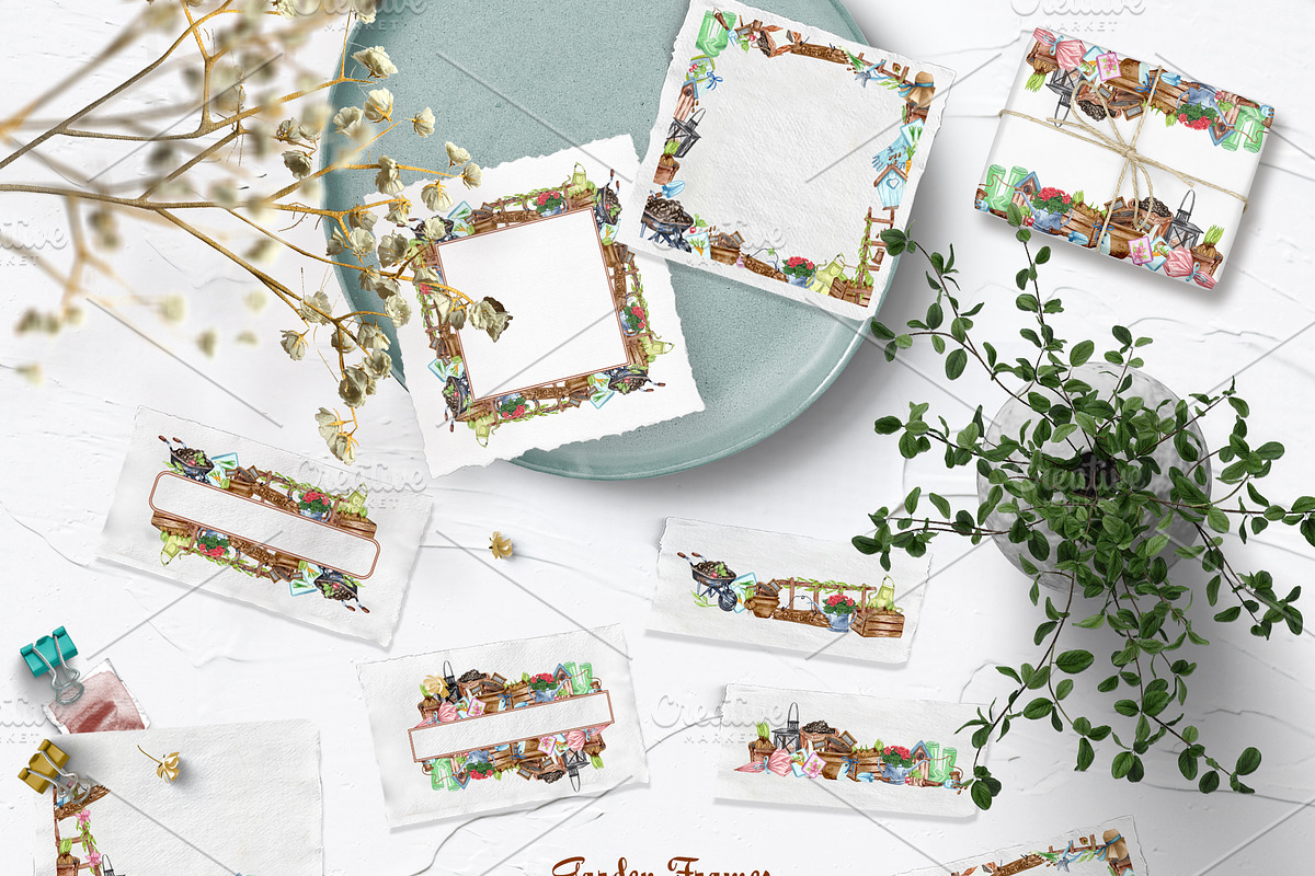 Gardening Watercolor Set, a Seasonal Illustration by BarvArt (Photo 6 of 14)