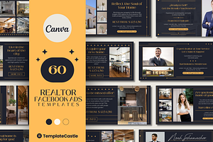 60 Realtor Facebook Ads Templates, a Templates & Theme by TemplateCastleStore