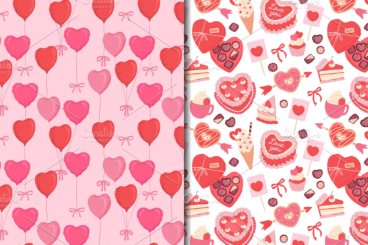 Sweet Romantic Valentine Pattern, a Pattern Graphic by CreativeChristiana (Photo 6 of 9)