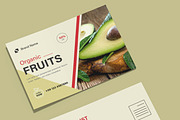 Organic Fruits Post Card Design, a Card Template by MightyDesign (Thumbnail 3 of 8)