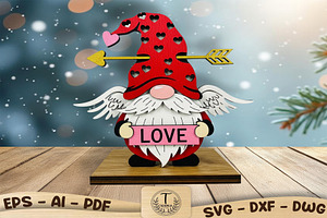 Cupid Gnome Laser Cut File Svg
