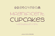 Magnificent Cupcakes, a Sans Serif Font by Jutta Schneider (Thumbnail 1 of 5)