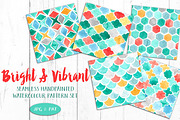 HandPainted Watercolour Patterns, a Pattern Graphic by The Indigo Hare (Thumbnail 1 of 4)